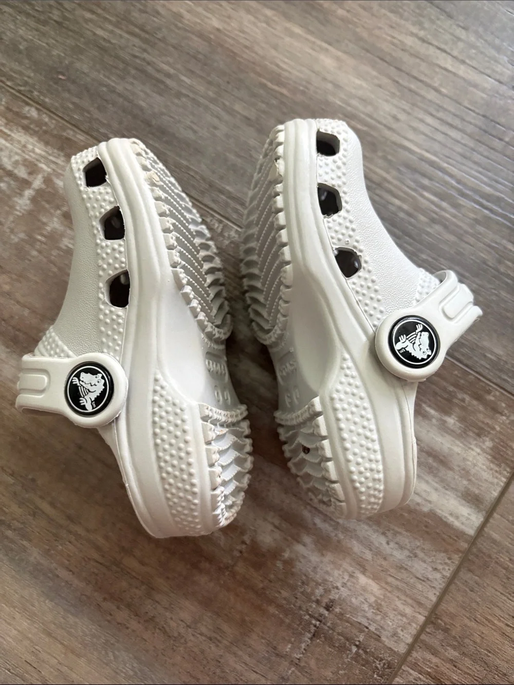 Gray Baby CROCS Excellent condition 4